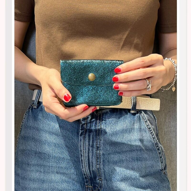 Z & z Portemonneetje klein - metallic turquoise