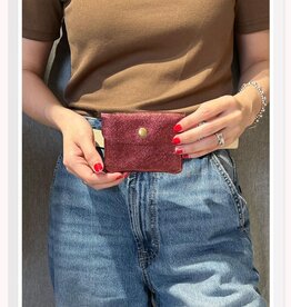 Z & z Portemonneetje klein - metallic bordeaux