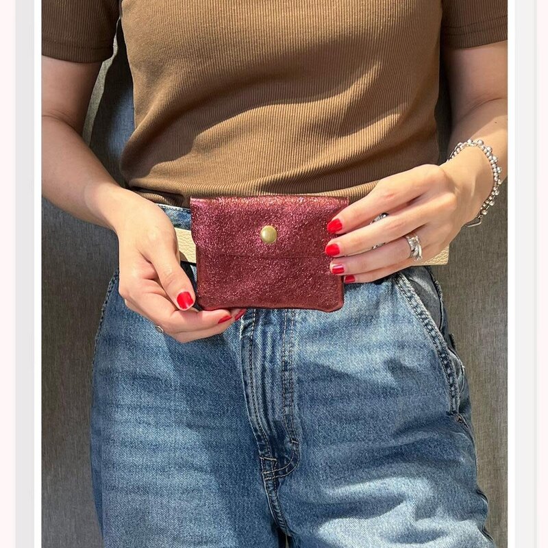 Z & z Portemonneetje klein - metallic bordeaux