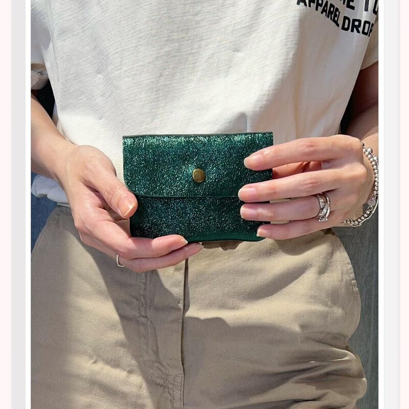 Z & z Portemonneetje klein - metallic donkergroen