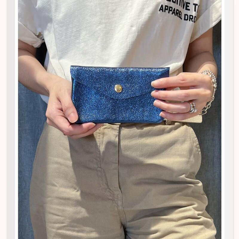 Z & z Portemonneetje groot - metallic blauw