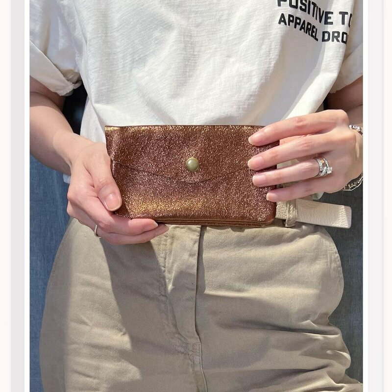 Z & z Portemonneetje groot - metallic bruin