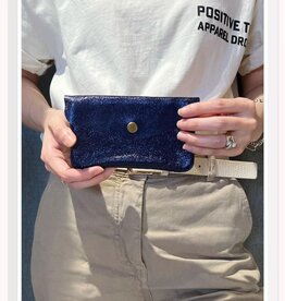 Z & z Portemonneetje groot - metallic donker blauw