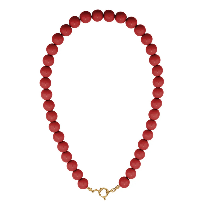 Yehwang Yehwang: ketting kralen - wijnrood