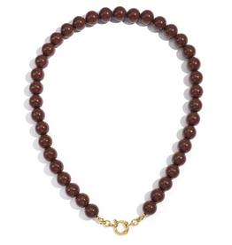 Yehwang Yehwang: ketting kralen - bruin