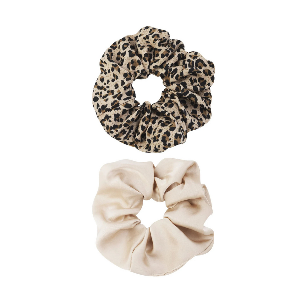 Yehwang Yehwang: scrunchie set panter duo - beige