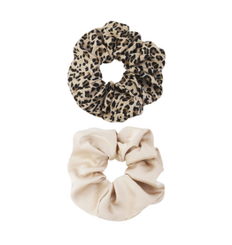 Yehwang Yehwang: scrunchie set panter duo - beige