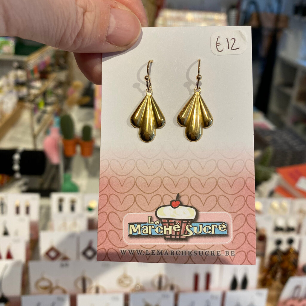 le marché sucré Le marché sucré: oorbellen hangers - goud