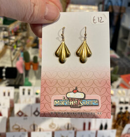 le marché sucré Le marché sucré: oorbellen hangers - goud