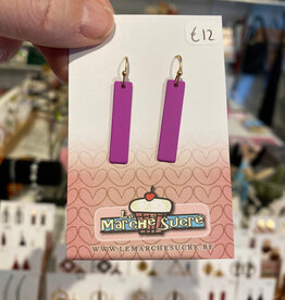 le marché sucré Le marché sucré: oorbellen hangers - goud + felpaars