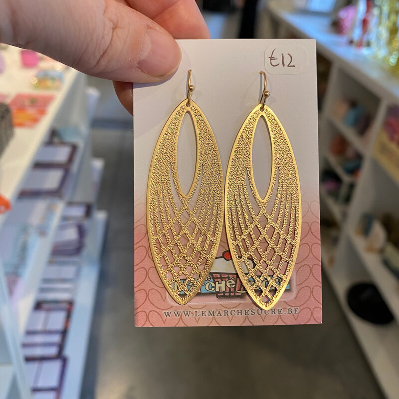 le marché sucré Le marché sucré: oorbellen hangers - goud