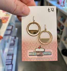 le marché sucré Le marché sucré: oorbellen hangers - goud