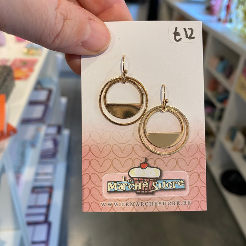 le marché sucré Le marché sucré: oorbellen hangers - goud