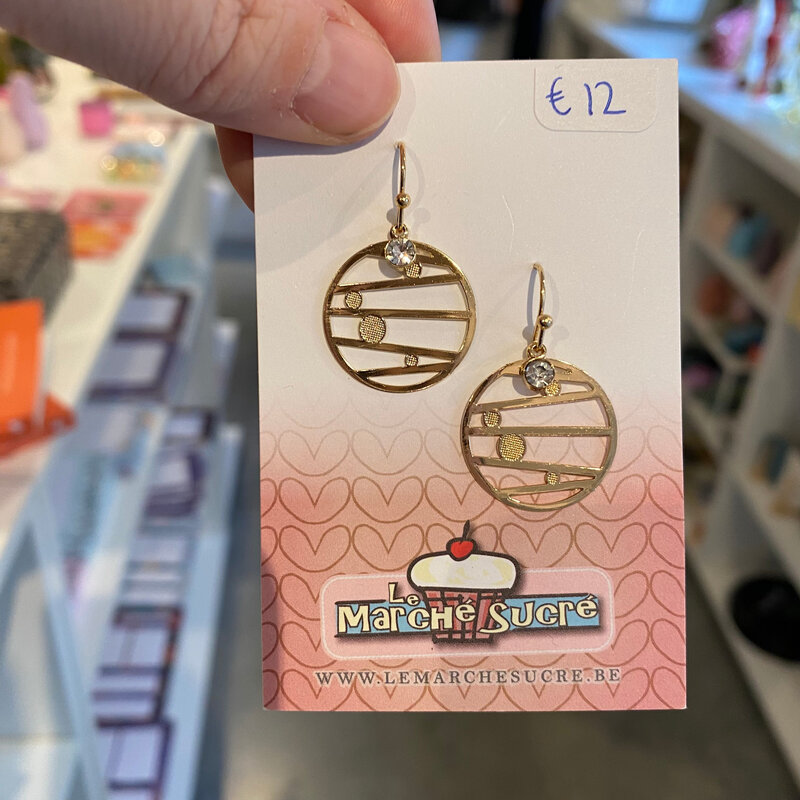 le marché sucré Le marché sucré: oorbellen hangers - goud