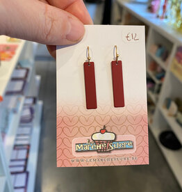 le marché sucré Le marché sucré: oorbellen hangers - goud + bordeaux