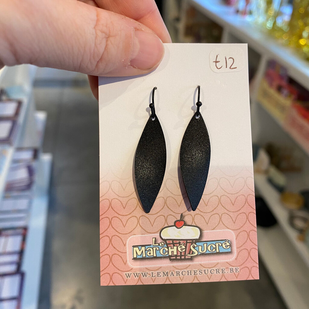 le marché sucré Le marché sucré: oorbellen hangers - zwart