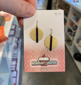 le marché sucré Le marché sucré: oorbellen hangers - goud + zwart