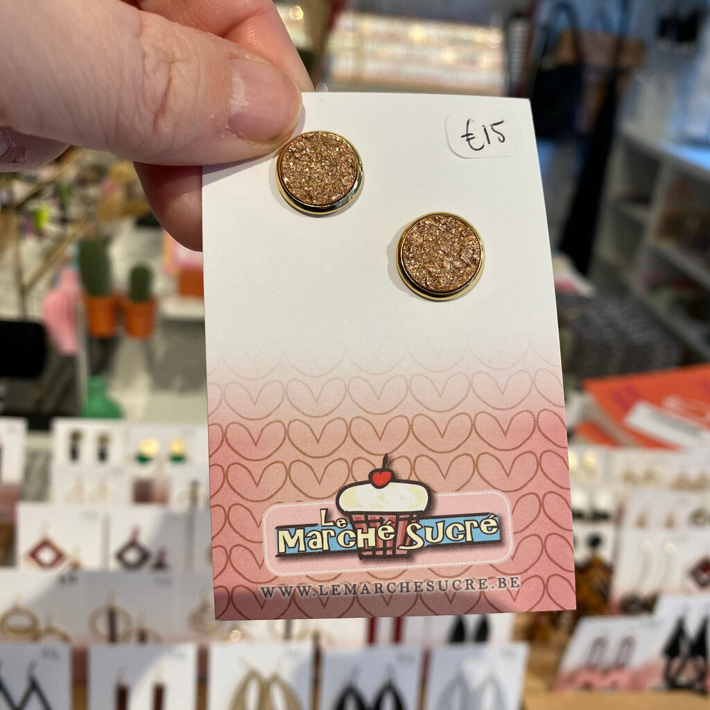 le marché sucré Le marché sucré: oorbellen stekers - goud