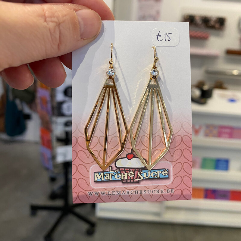le marché sucré Le marché sucré: oorbellen hangers - goud
