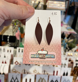 le marché sucré Le marché sucré: oorbellen hangers - goud + aubergine