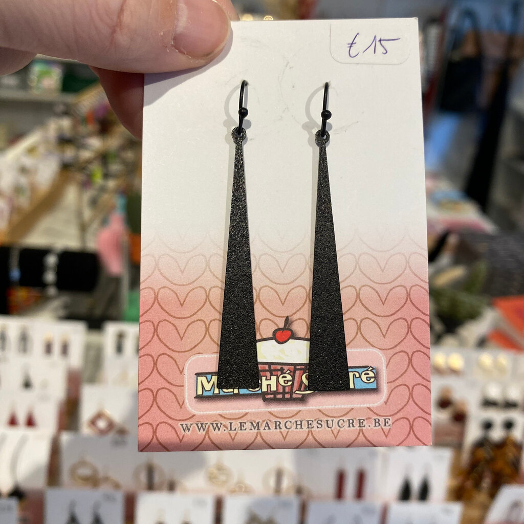 le marché sucré Le marché sucré: oorbellen hangers - zwart