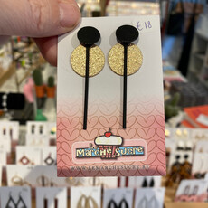 le marché sucré Le marché sucré:  oorbellen stekers - goud + zwart