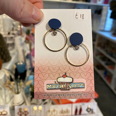 le marché sucré Le marché sucré:  oorbellen stekers - goud en blauw