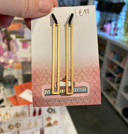 le marché sucré Le marché sucré:  oorbellen stekers - goud + zwart