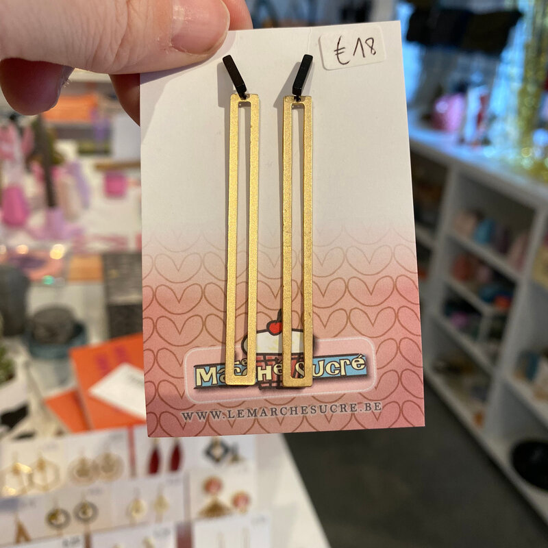 le marché sucré Le marché sucré:  oorbellen stekers - goud + zwart