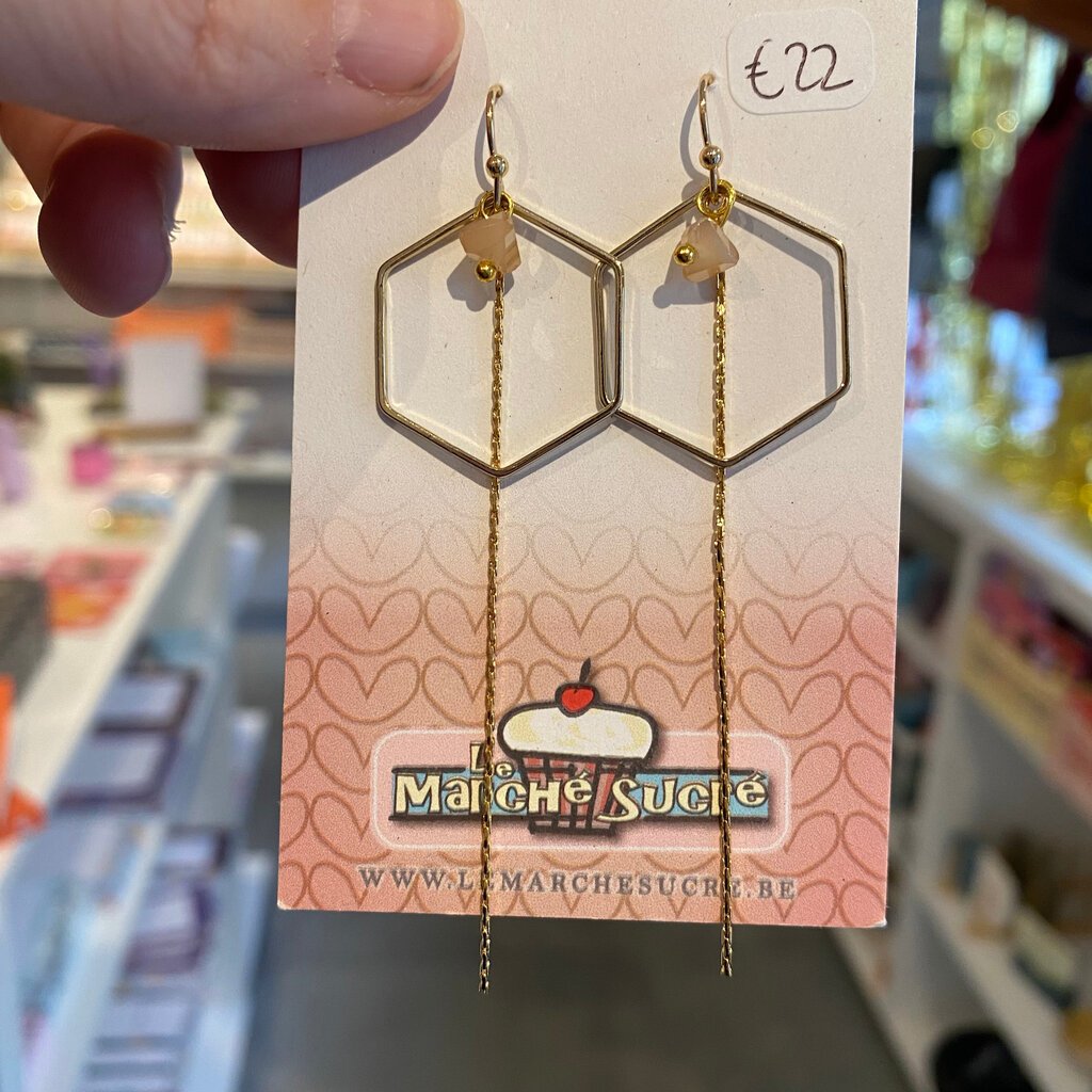 le marché sucré Le marché sucré: oorbellen hangers - goud