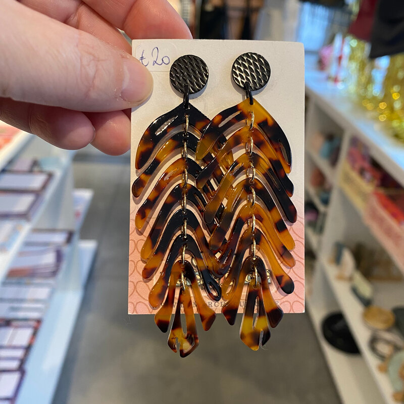 le marché sucré Le marché sucré: oorbellen  stekers - zwart + printje