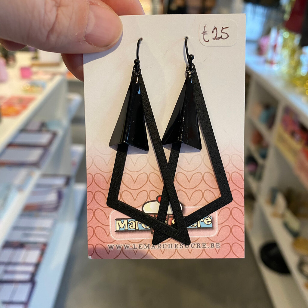 le marché sucré Le marché sucré: oorbellen  hangers - zwart