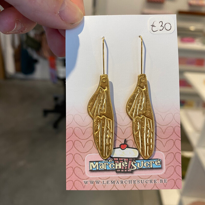 le marché sucré Le marché sucré: oorbellen stekers - goud