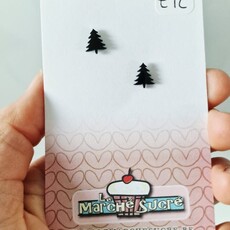 le marché sucré Le Marché Sucré: oorbellen stekers kerstboom - zwart