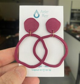 Atelier Meer Atelier Meer: SILLE XL  oorbellen stekers klei