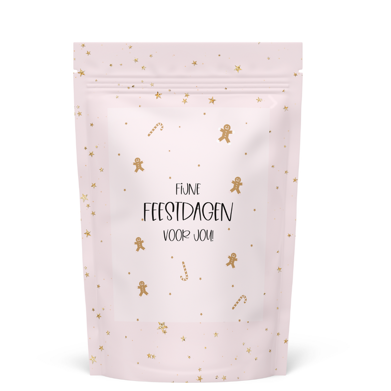 Stationery & gift Stationery & gift:  Snoepzak | Fijne Feestdagen | Roze