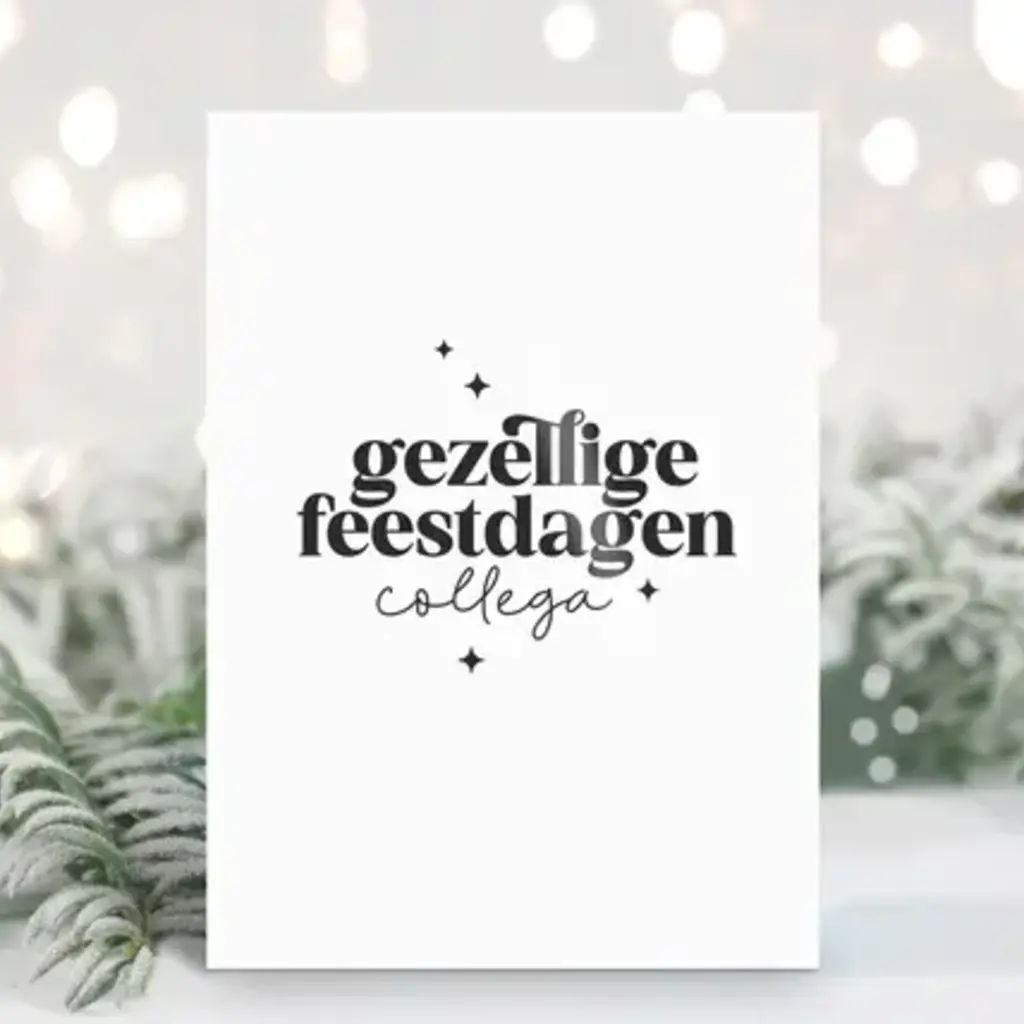 Liefz Liefz: kaart a6 - gezellige feestdagen collega