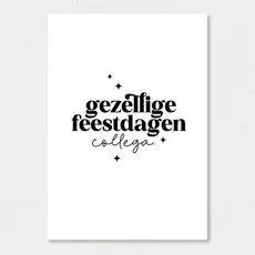 Liefz Liefz: kaart a6 - gezellige feestdagen collega