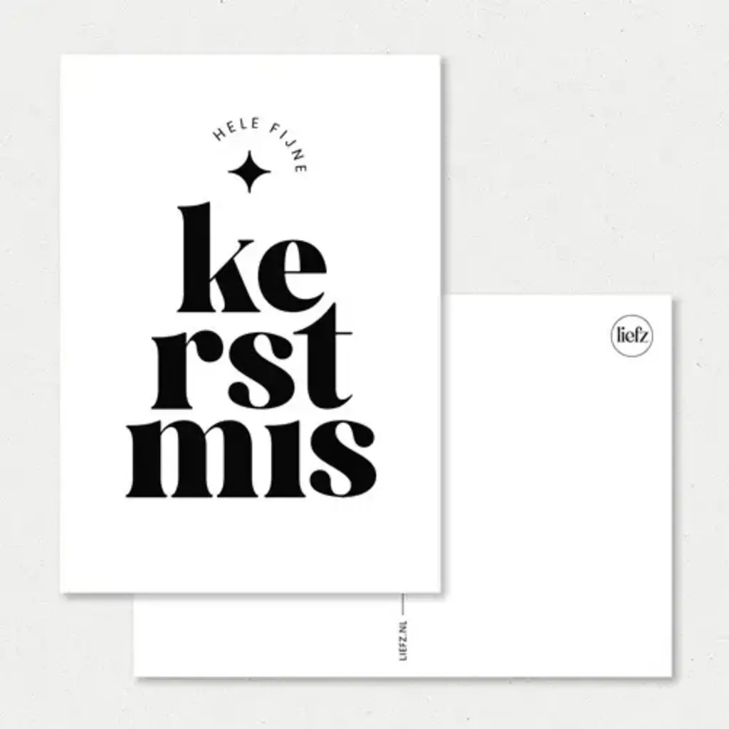 Liefz Liefz: kaart a6 - Fijne Kerstmis