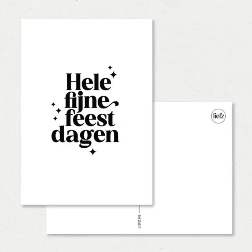 Liefz Liefz: kaart a6 - Hele fijne feestdagen