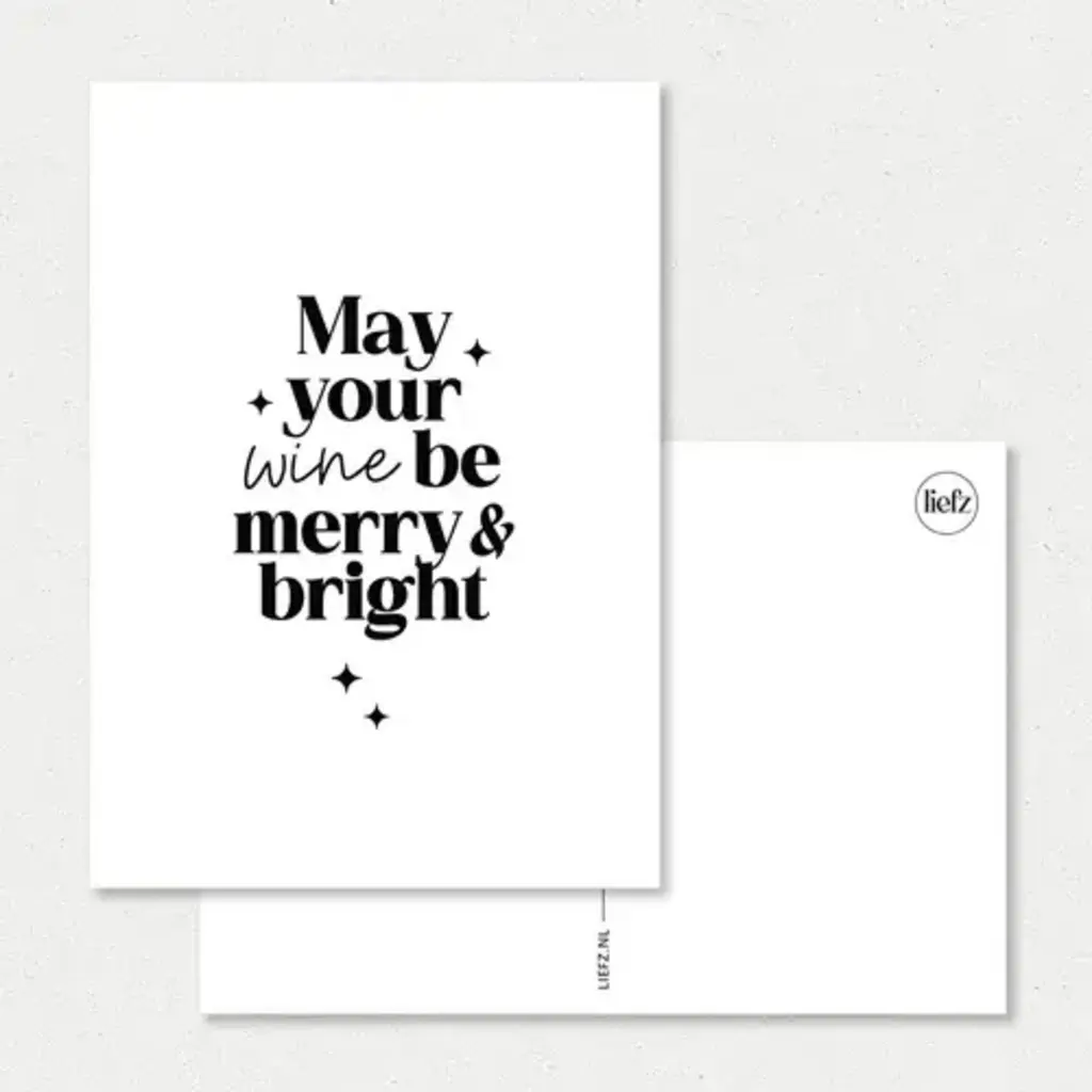 Liefz Liefz: kaart a6 - May your wine be merry