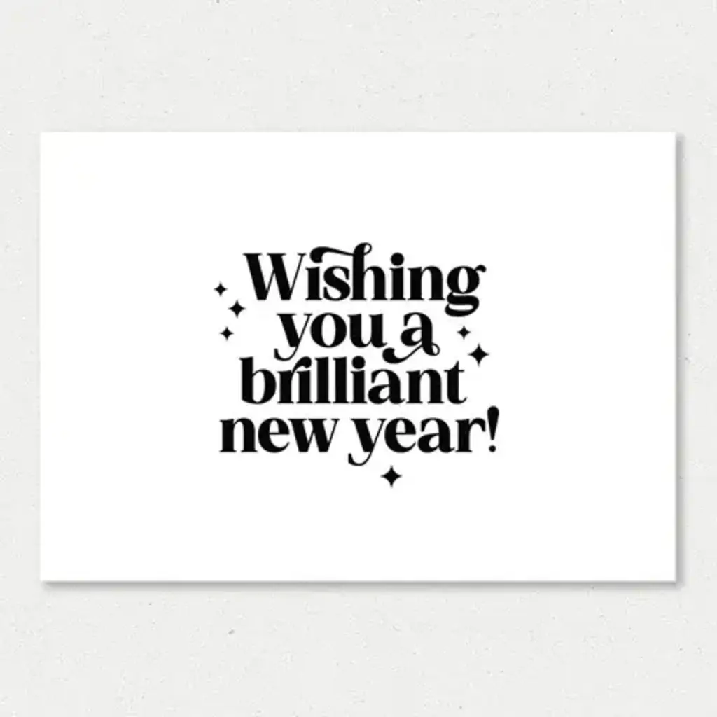 Liefz Liefz: kaart a6 - Wishing you a brilliant new year