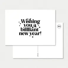 Liefz Liefz: kaart a6 - Wishing you a brilliant new year
