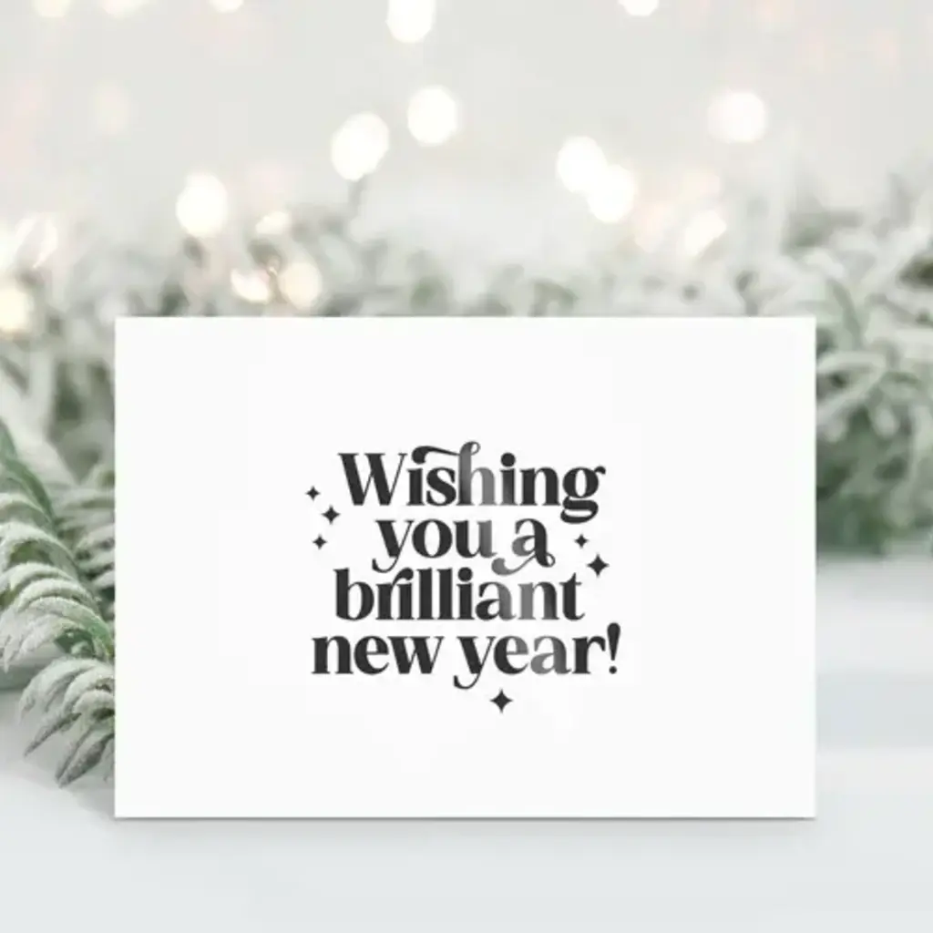 Liefz Liefz: kaart a6 - Wishing you a brilliant new year