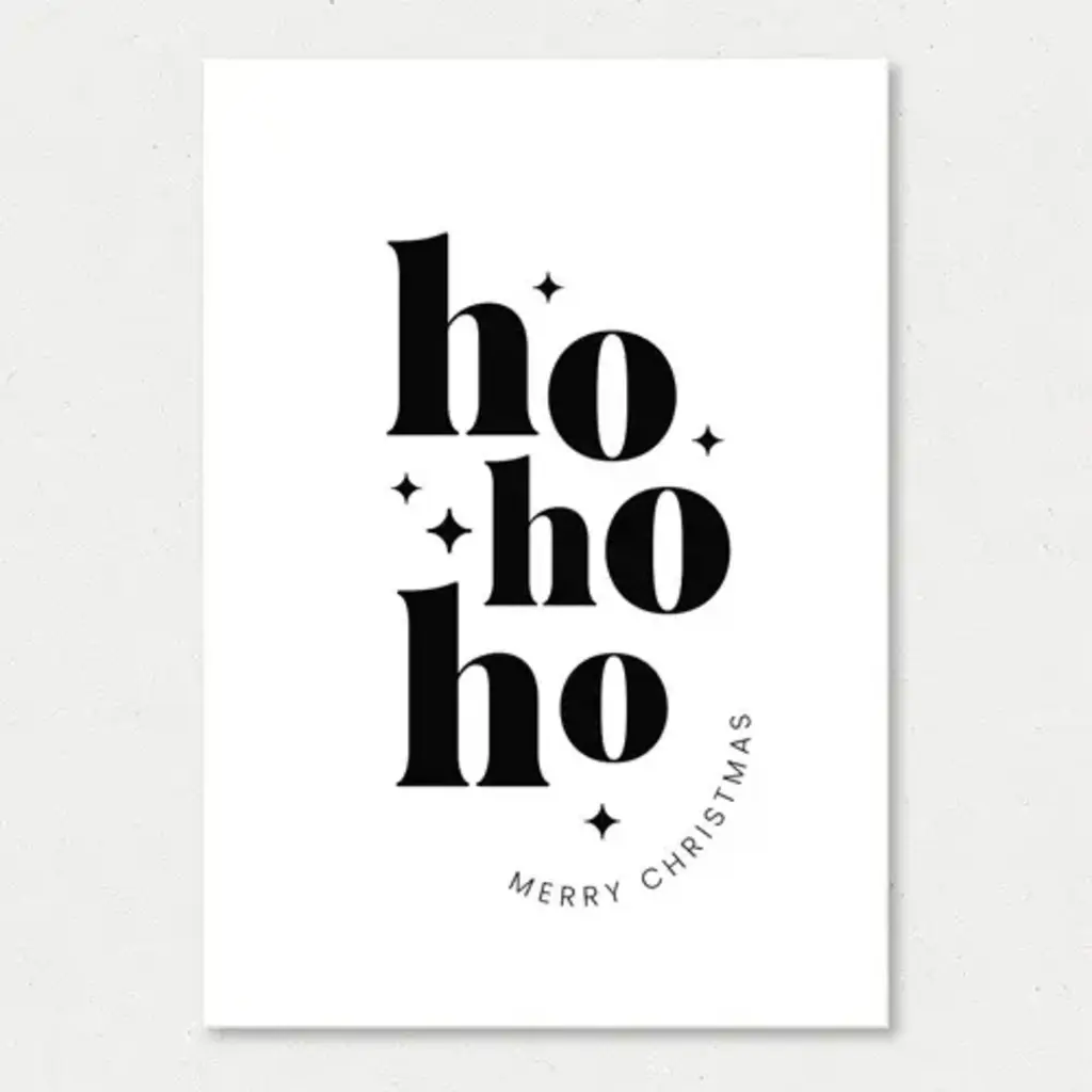 Liefz Liefz: kaart a6 - Ho Ho Ho Merry Christmas