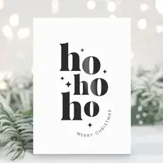Liefz Liefz: kaart a6 - Ho Ho Ho Merry Christmas