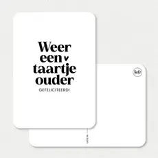 Liefz Liefz: kaart a6 - Weer een taartje ouder