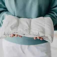 Janneke's warmtesjaal: fijne wafelstof dusty paars