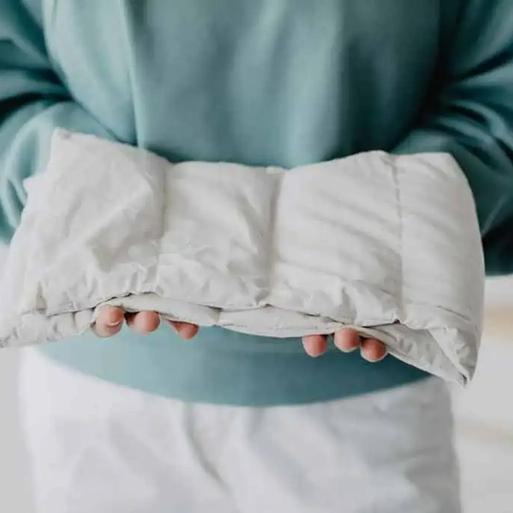 Janneke's warmtesjaal: fijne wafelstof lichtgrijs