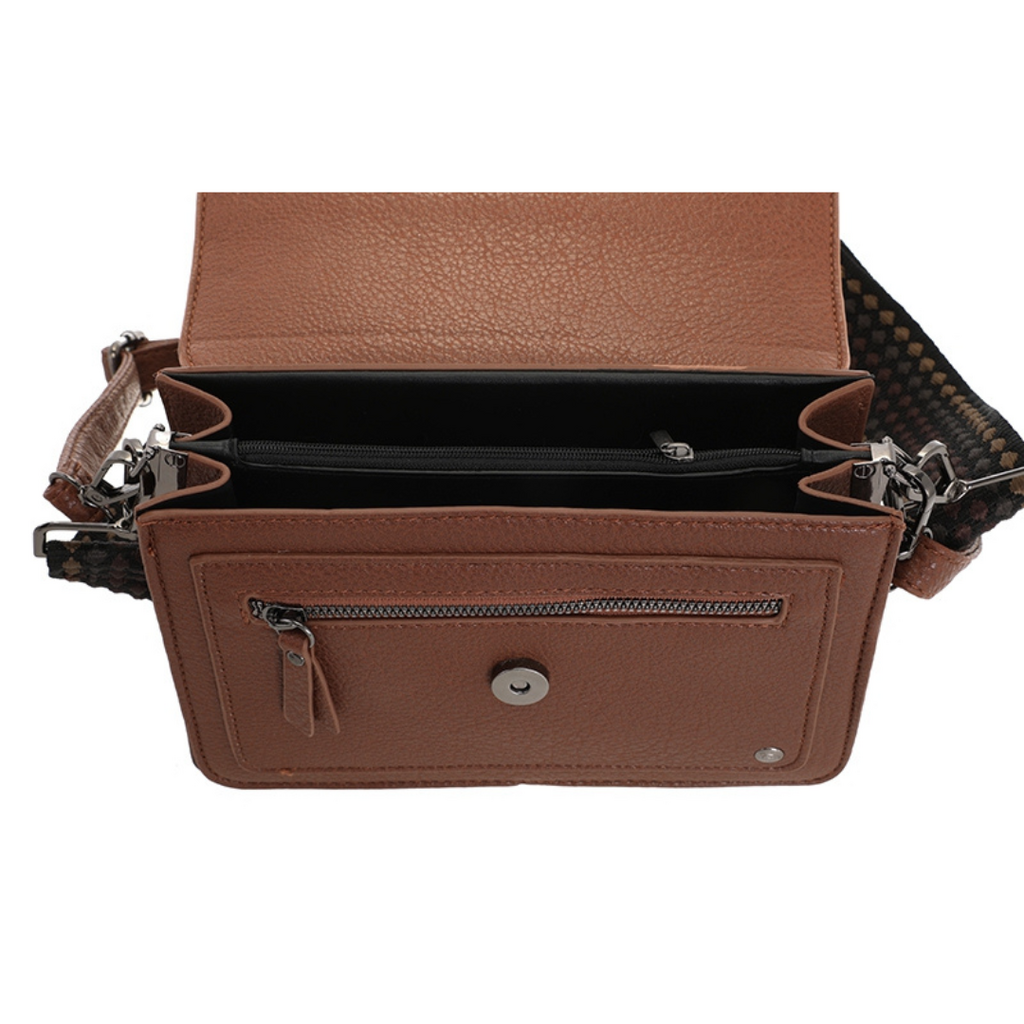 I'm dutch I'm dutch: handtas - schoudertasje Rione - dark camel